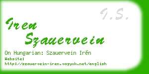 iren szauervein business card